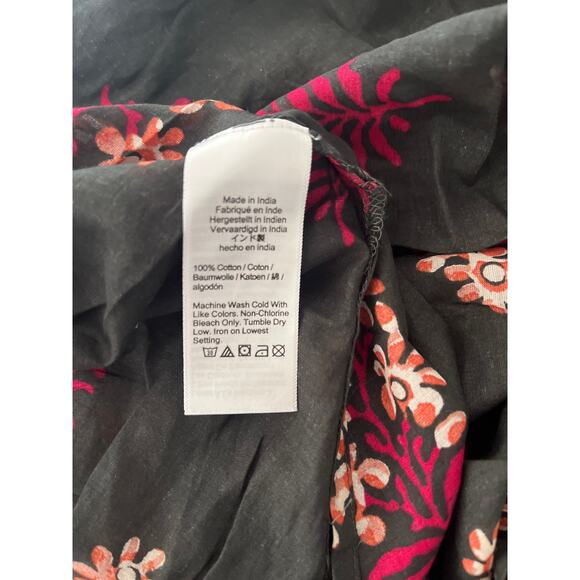 JCrew Maxi Dress XXL in Cocoa Block Print Cotton Voile Halter Neck - Picture 7 of 8